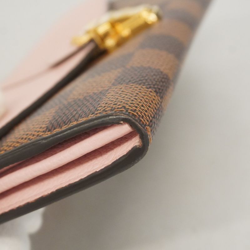 Louis Vuitton Damier Portefeuille Clapton Long Wallet N64447 Ebène/magnolia