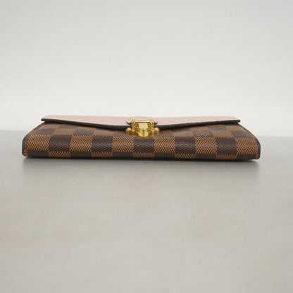 Louis Vuitton Damier Portefeuille Clapton Long Wallet N64447 Ebène/magnolia