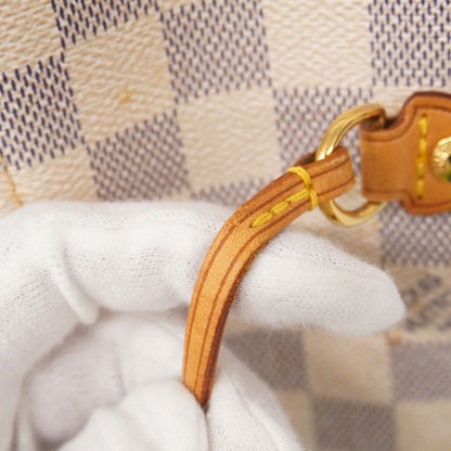 Louis Vuitton Tote Bag Damier Azure Neverfull MM N51107 White Ladies