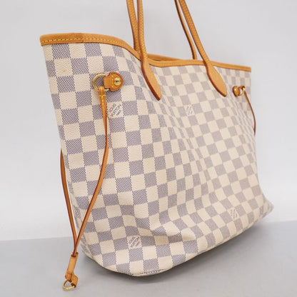 Louis Vuitton Tote Bag Damier Azure Neverfull MM N51107 White Ladies