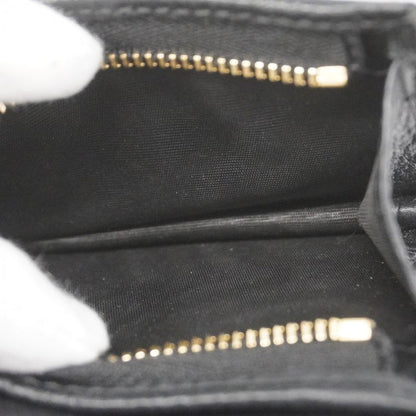 Gucci Wallet GG Marmont 456126 Leather Black Gold Hardware Men Ladies Unisex