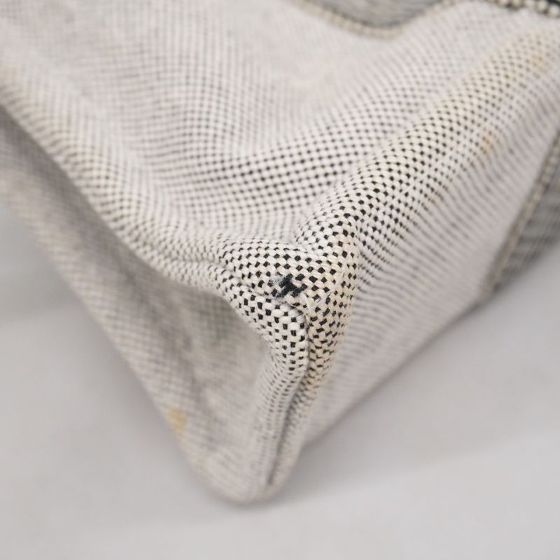 Hermes Tote Bag New Fourre Tout PM Canvas Gray Black Silver Hardware Women