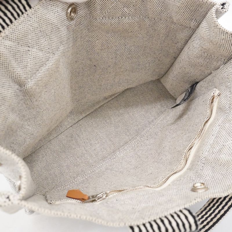 Hermes Tote Bag New Fourre Tout PM Canvas Gray Black Silver Hardware Women