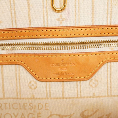 Louis Vuitton Tote Bag Damier Azure Neverfull MM N51107 White Ladies