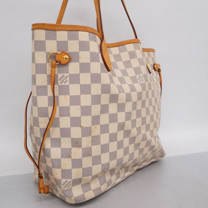 Louis Vuitton Tote Bag Damier Azure Neverfull MM N51107 White Ladies