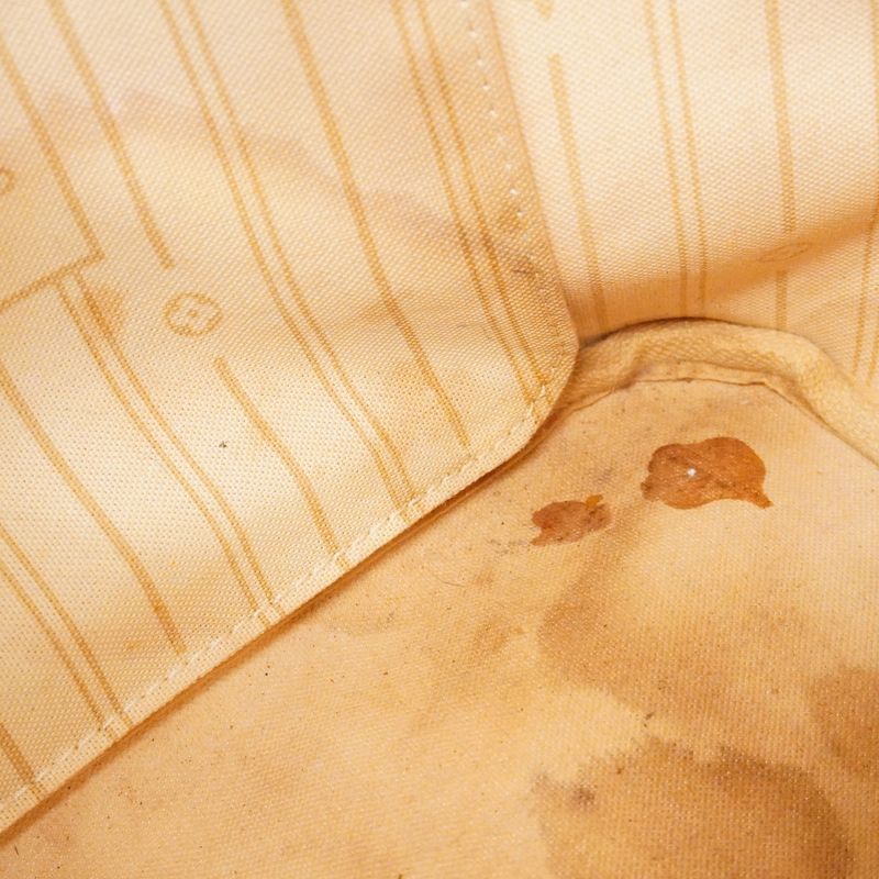 Louis Vuitton Tote Bag Damier Azure Neverfull MM N51107 White Ladies