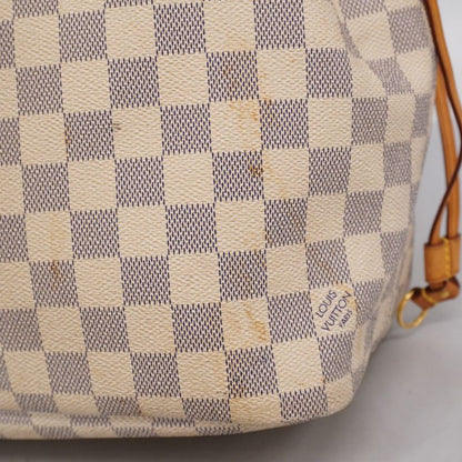 Louis Vuitton Tote Bag Damier Azure Neverfull MM N51107 White Ladies