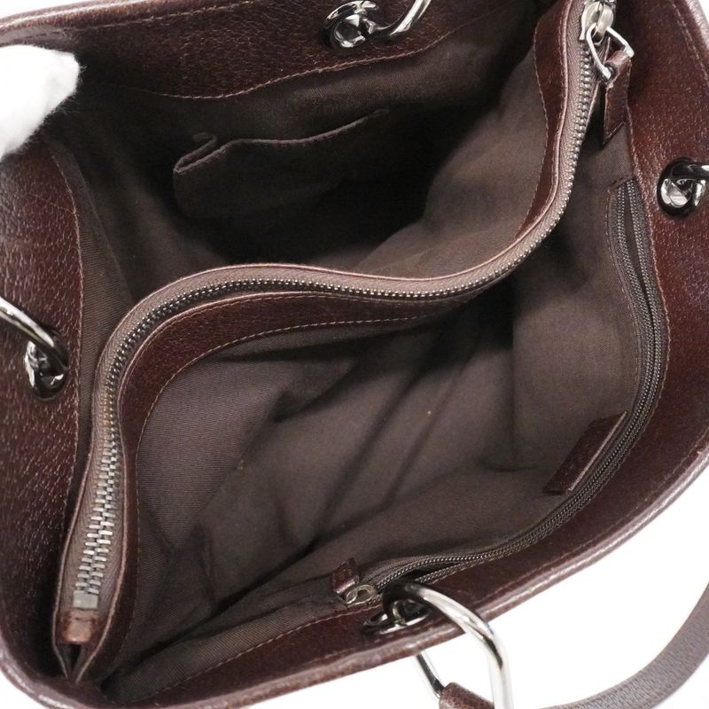 Gucci Tote Bag GG Canvas 120837 Canvas Beige Brown Silver Hardware Women's