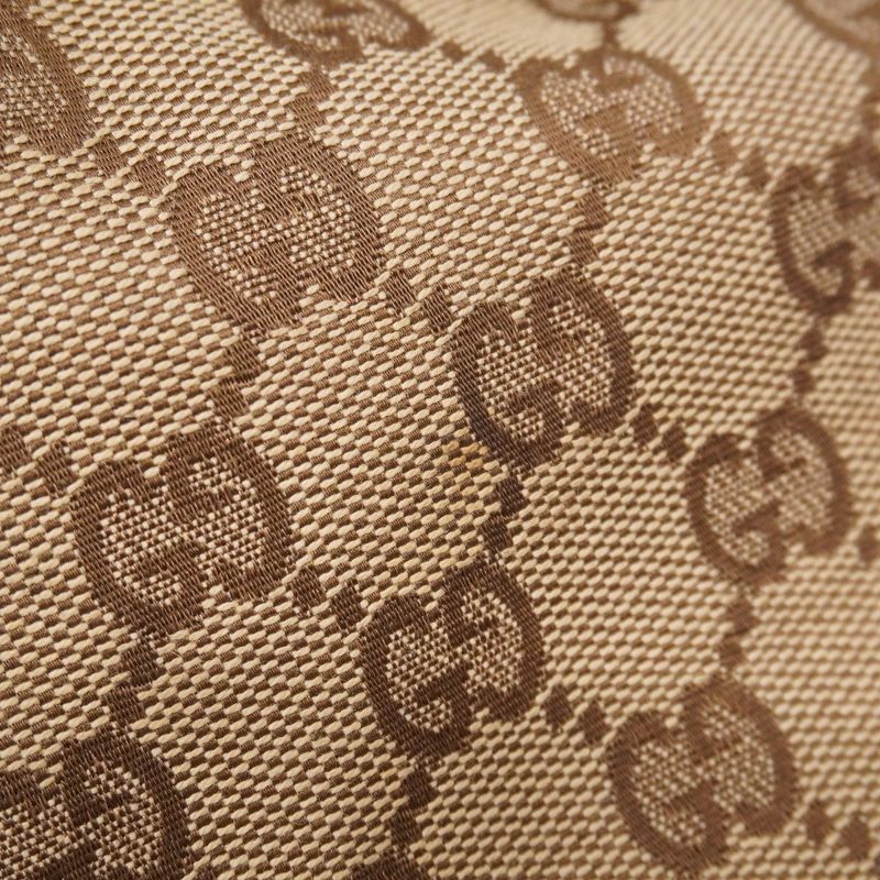 Gucci Tote Bag GG Canvas 120837 Canvas Beige Brown Silver Hardware Women's