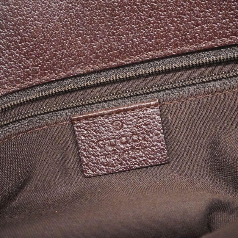 Gucci Tote Bag GG Canvas 120837 Canvas Beige Brown Silver Hardware Women's