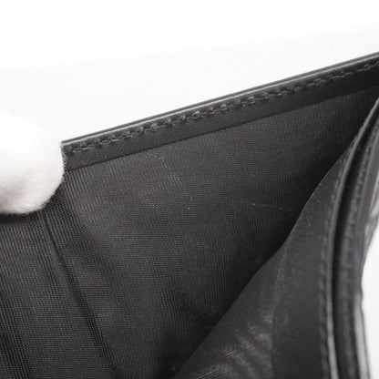 Gucci Wallet Guccissima 473922 Leather Black Silver Hardware Men's