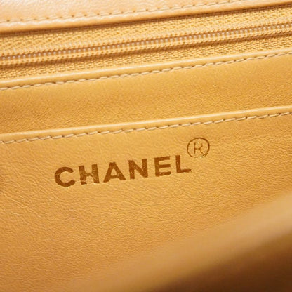 Chanel Shoulder Bag Matelasse Lambskin Beige Gold Hardware Women