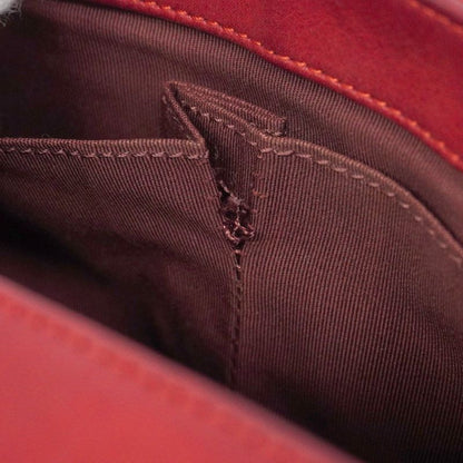 Chanel Shoulder Bag Matelasse Lambskin Red Gold Hardware Women