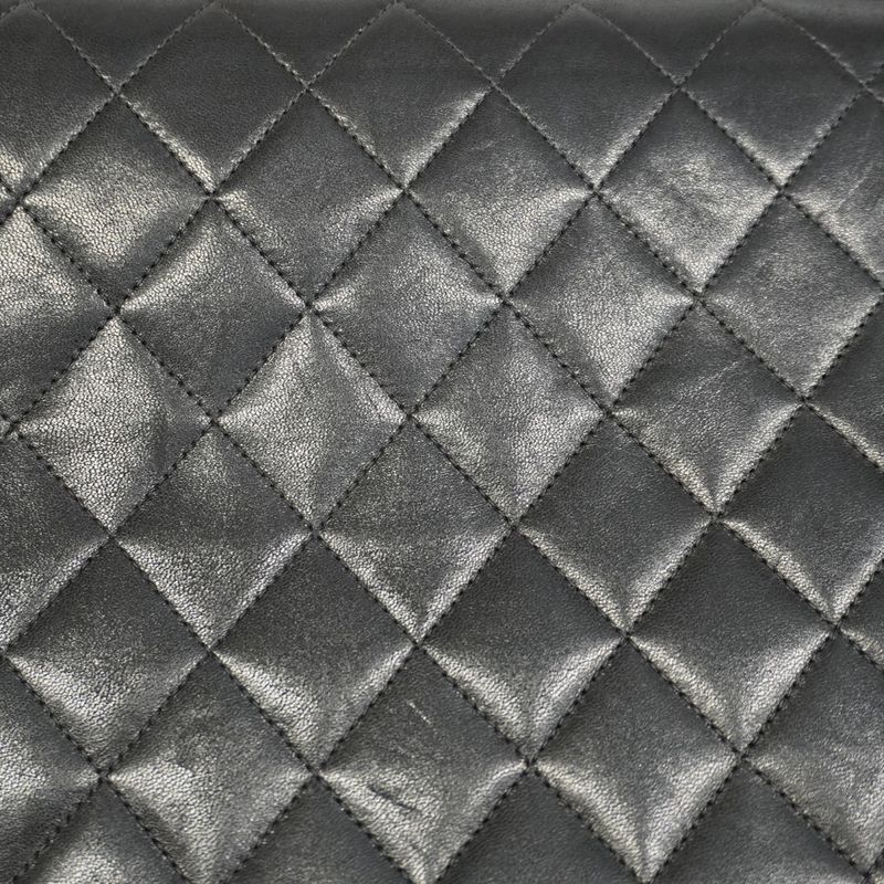 Chanel Shoulder Bag Matelasse Lambskin Black Gold Hardware Women