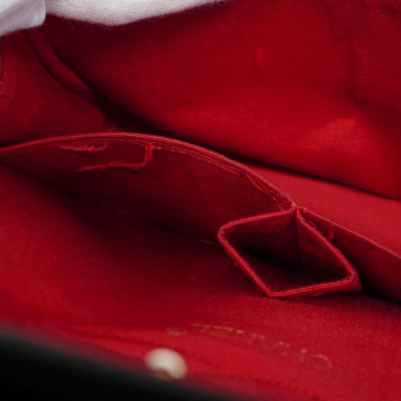 Chanel Shoulder Bag Matelasse Cotton Black Gold Hardware Women