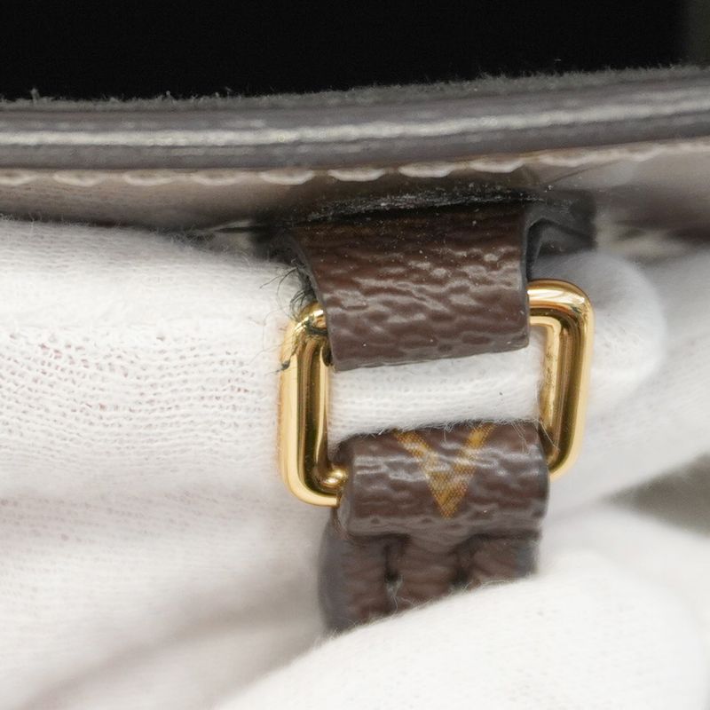Louis Vuitton Handbag Vernis Monogram Petite Sac Pla M90564 Metallic Taupe
