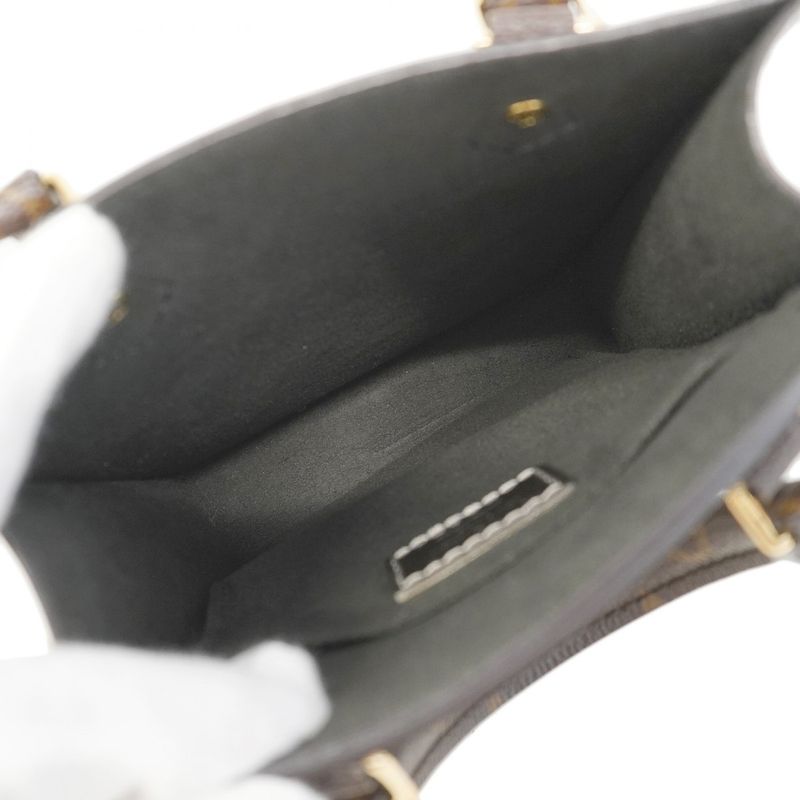 Louis Vuitton Handbag Vernis Monogram Petite Sac Pla M90564 Metallic Taupe