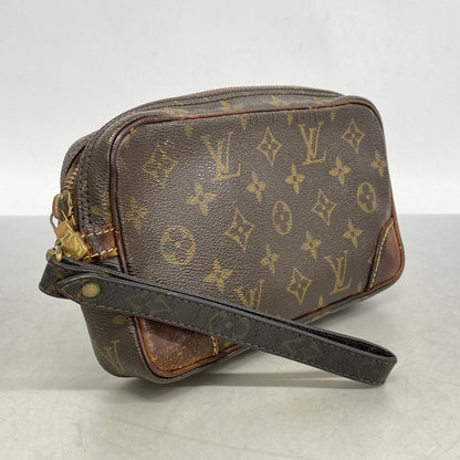Louis Vuitton Clutch Bag Monogram Marly Dragonne PM M51827 Brown Men's