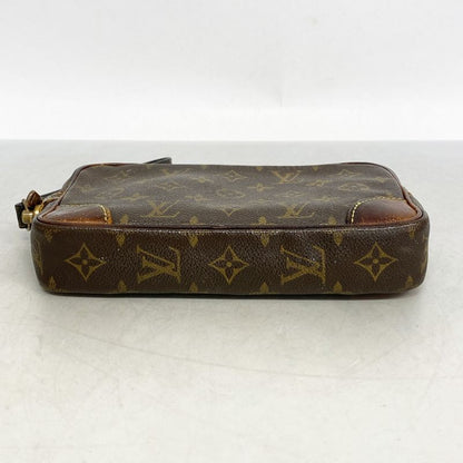 Louis Vuitton Clutch Bag Monogram Marly Dragonne PM M51827 Brown Men's