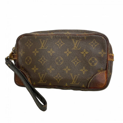 Louis Vuitton Clutch Bag Monogram Marly Dragonne PM M51827 Brown Men's