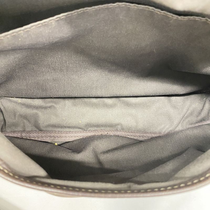 Louis Vuitton Shoulder Bag Monogram Mini Lin Saumur M95227 Ebène Women's