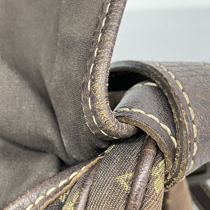 Louis Vuitton Shoulder Bag Monogram Mini Lin Saumur M95227 Ebène Women's