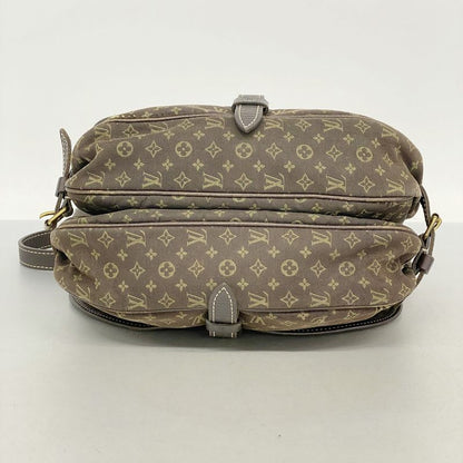 Louis Vuitton Shoulder Bag Monogram Mini Lin Saumur M95227 Ebène Women's