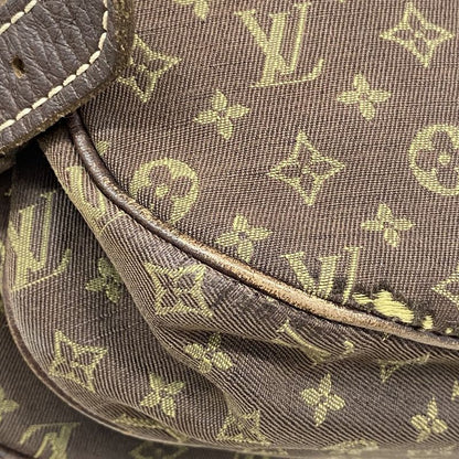 Louis Vuitton Shoulder Bag Monogram Mini Lin Saumur M95227 Ebène Women's