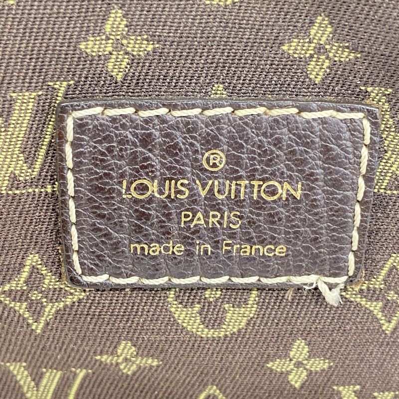 Louis Vuitton Shoulder Bag Monogram Mini Lin Saumur M95227 Ebène Women's