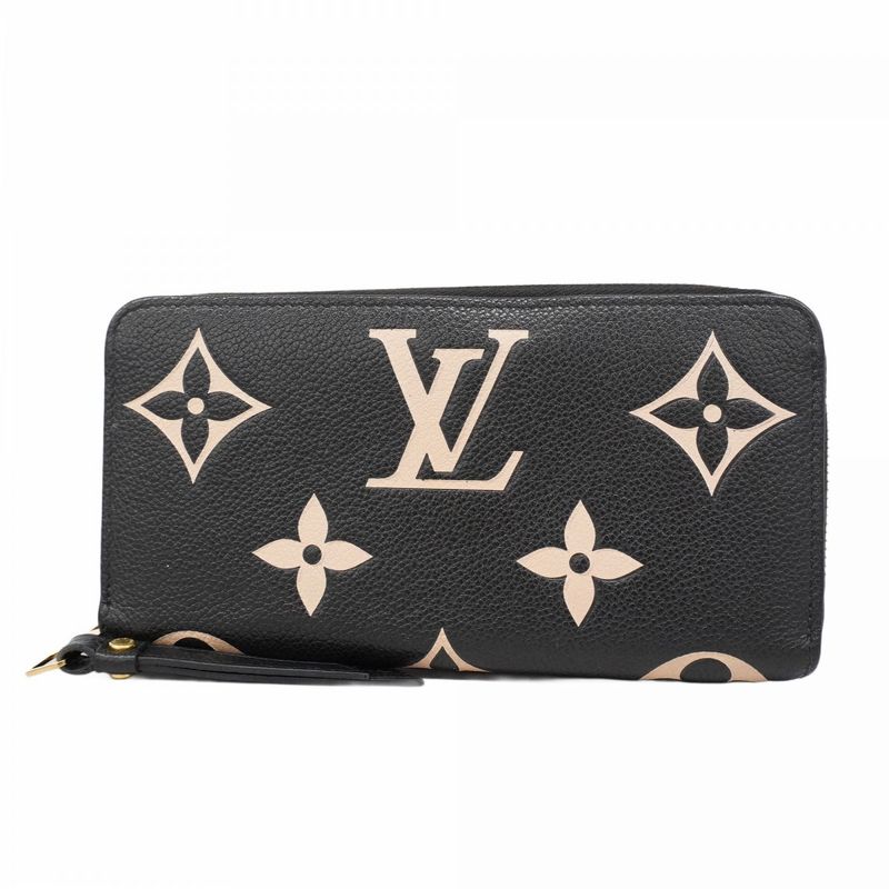 Louis Vuitton Long Wallet Monogram/empreinte Bicolor Zippy Wallet M80481 Black