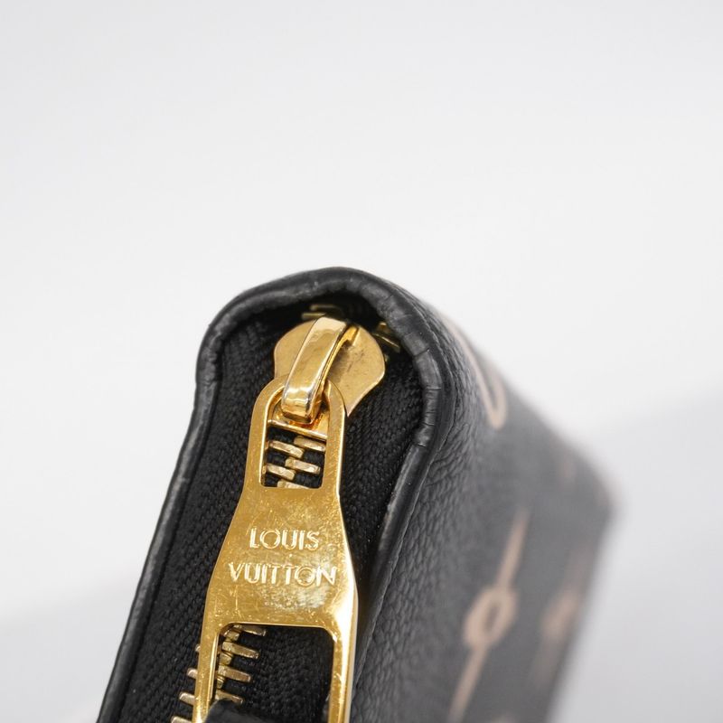 Louis Vuitton Long Wallet Monogram/empreinte Bicolor Zippy Wallet M80481 Black