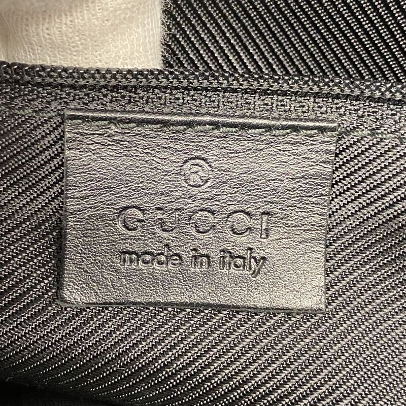 Gucci Tote Bag GG Canvas 002 1119 Canvas Black Gold Hardware Women's