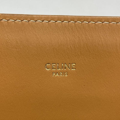 Celine Tote Canvas Leather Light Brown White Gold Hardware 2way Bag Ladies