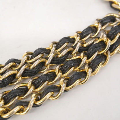 Chanel Shoulder Bag Matelasse Lambskin Black Gold Hardware Women