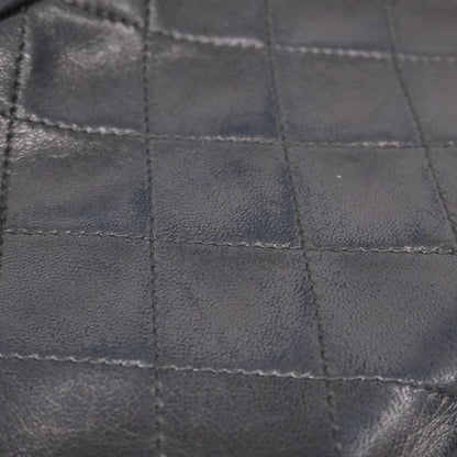 Chanel Shoulder Bag Matelasse Lambskin Black Gold Hardware Women