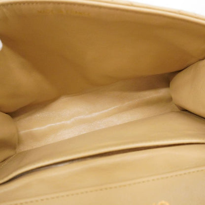 Chanel Shoulder Bag Mini Matelasse Lambskin Beige Gold Hardware Women