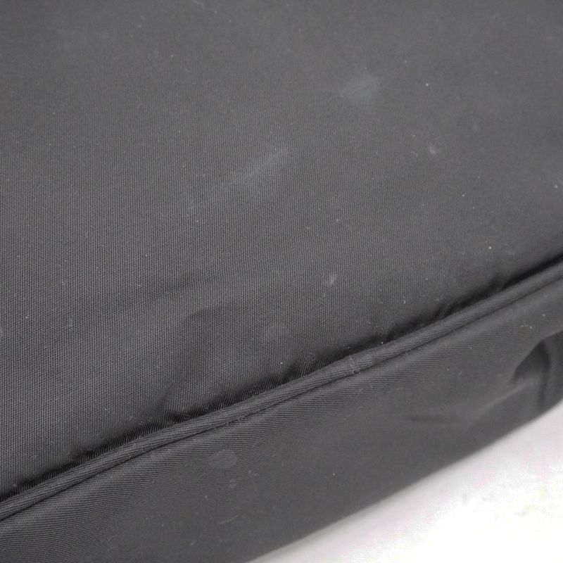 Prada Shoulder Bag Tessuto Nylon Black Silver Hardware Men Women Unisex