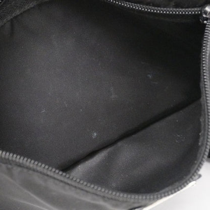 Prada Shoulder Bag Tessuto Nylon Black Silver Hardware Men Women Unisex