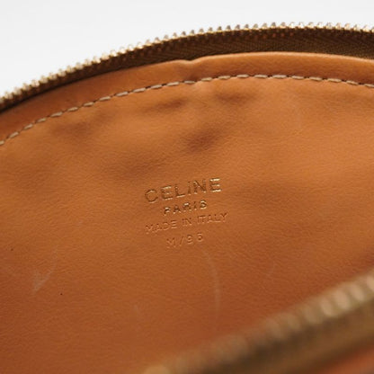 Celine Pouch Macadam PVC Beige Gold Hardware Women