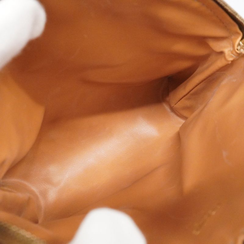 Celine Pouch Macadam PVC Beige Gold Hardware Women