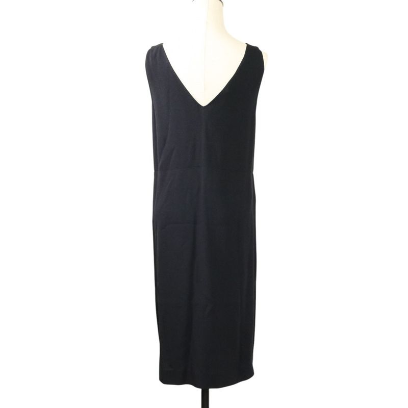 Good Prada Velour Switch Cache Coeur Dress 40 Black Red Women's Used