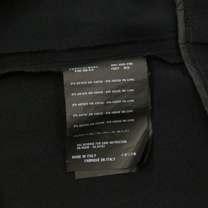 Good Prada Velour Switch Cache Coeur Dress 40 Black Red Women's Used