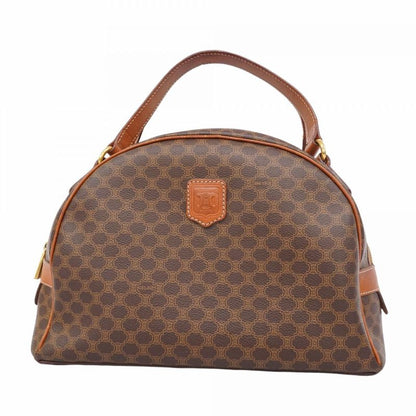 Celine Handbag Macadam PVC Brown Gold Hardware Women