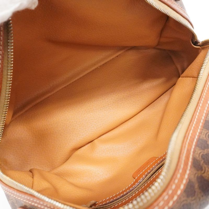 Celine Handbag Macadam PVC Brown Gold Hardware Women