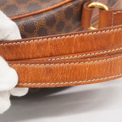 Celine Handbag Macadam PVC Brown Gold Hardware Women