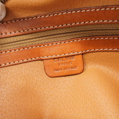 Celine Handbag Macadam PVC Brown Gold Hardware Women