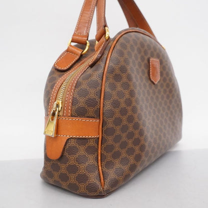 Celine Handbag Macadam PVC Brown Gold Hardware Women