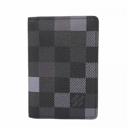 Louis Vuitton Card Case Damier Graphite Pixel Organizer Duposhe N60159 Gray