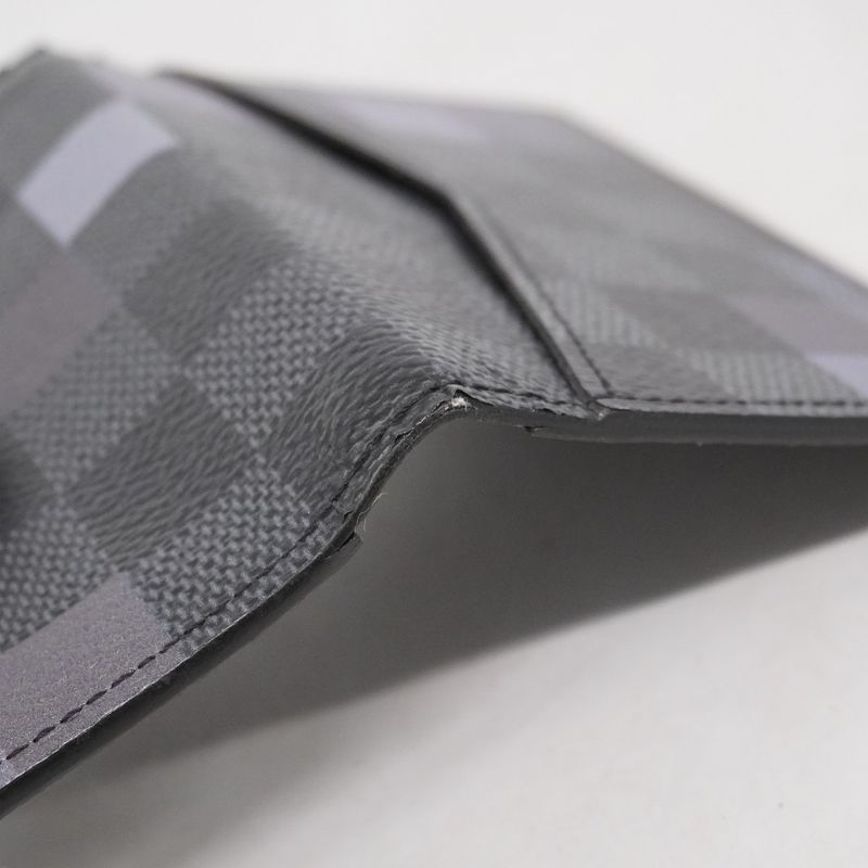 Louis Vuitton Card Case Damier Graphite Pixel Organizer Duposhe N60159 Gray