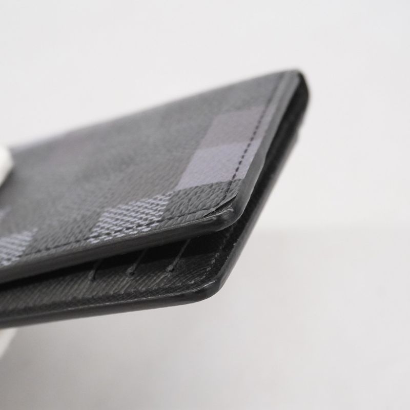 Louis Vuitton Card Case Damier Graphite Pixel Organizer Duposhe N60159 Gray